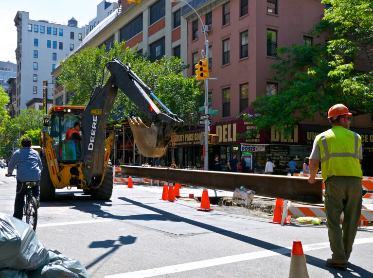 Construction workers in New York City